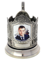 Никелированный подстаканник "Медведев" Кольчугинский