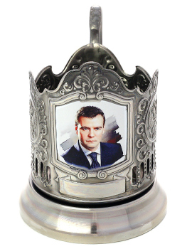 Никелированный подстаканник "Медведев" Кольчугинский