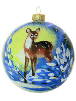 Новогодний елочный шар "Олень" d 100 мм