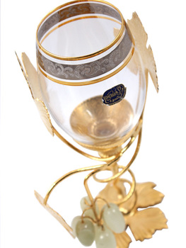 Бокал для вина богемский хрусталь Виноград / Златоуст