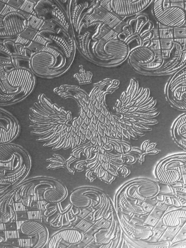 Латунный поднос для самовара удлиненный никелированный, Кольчугино