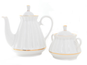 Сервиз чайный форма "Лучистая" Белоснежка 6/14 Императорский фарфоровый завод