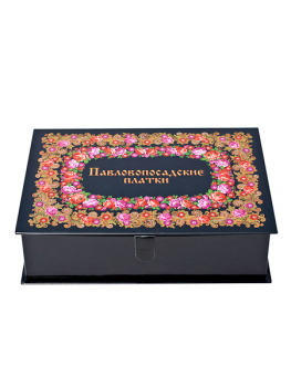 Шелковый Павлопосадский платок  65*65 см, арт. 10102-2