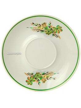 Фарфоровый бокал с блюдцем форма "Классический" рисунок "Утки" Дулево