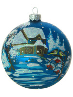 Новогодний елочный шар "Заснеженный" d 100 мм