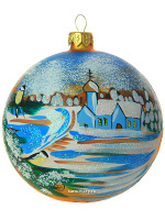 Новогодний елочный шар "Восход" d 100 мм