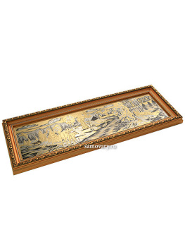 Позолоченная настенная гравюра "Кордон лесника", Златоуст