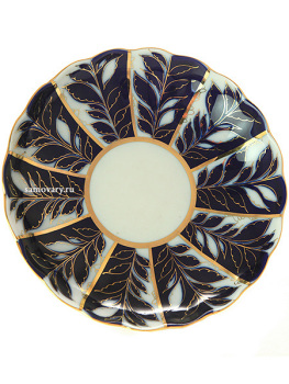 Сухарница форма "Тюльпан" рисунок "Зимний вечер", Императорский фарфоровый завод