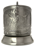 Никелированный подстаканник "Витязь на распутье" Кольчугинский завод