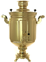 Электрический самовар 10 литров желтый граненый цилиндр с автоматическим отключением при закипании, арт. 159681к