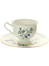 Чашка с блюдцем чайная форма "Айседора" рисунок "Голубика", Императорский фарфоровый завод