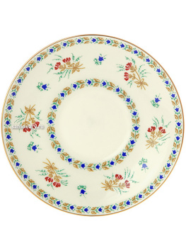 Кофейная чашка с блюдцем форма "Майская" рисунок "Голубые колокольчики", Императорский фарфоровый завод