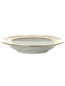 Пепельница форма "Молодежная", рисунок "Кобальтовая сетка" d-13 см, Императорский фарфоровый завод