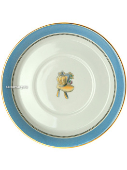 Чашка с блюдцем чайная форма "Гербовая" рисунок "Modes de Paris 1823", Императорский фарфоровый завод