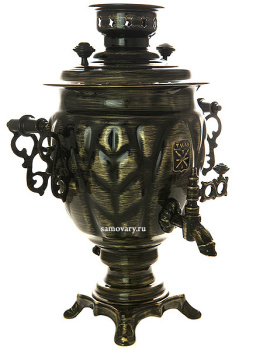 Электрический самовар 3 литра с художественной  росписью "Золотые нити", арт. 159682