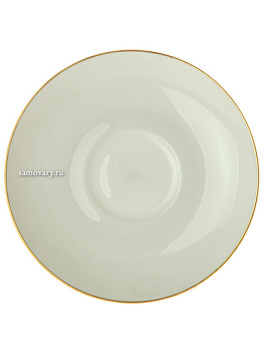 Кофейная чашка с блюдцем форма "Майская" рисунок "Золотой кантик", Императорский фарфоровый завод