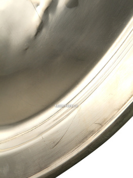 Никелированный антикварный поднос для самовара овальный, 80*60 см