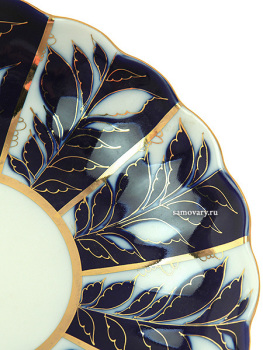 Сухарница форма "Тюльпан" рисунок "Зимний вечер", Императорский фарфоровый завод