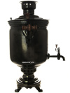 Угольный самовар на дровах 7 литров "цилиндр" черный никель, арт. 270788