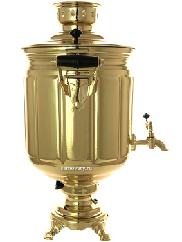 Электрический самовар 10 литров желтый граненый цилиндр с автоматическим отключением при закипании, арт. 159681к