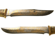 Позолоченный сувенирный нож "Айс Охота на уток" Златоуст