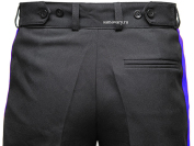 Брюки из полушерсти черные с синим лампасом