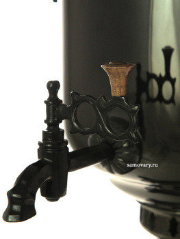 Угольный самовар на дровах 7 литров "цилиндр" черный никель, арт. 270788