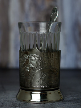 Никелированный подстаканник "Богатырская застава" завод Кольчугино