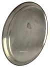 Никелированный антикварный поднос для самовара овальный, 80*60 см
