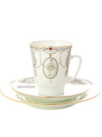 Комплект кофейный форма "Майская", рисунок "Балет Лебединое озеро", Императорский фарфоровый завод