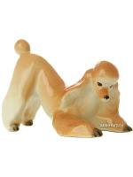 Скульптура "Пудель играющий рыжий", Императорский фарфоровый завод