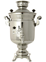 Электрический самовар 3 литра никелированный "Цилиндр" с автоматическим отключением при закипании, арт. 110339к