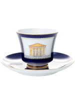 Кофейная чашка с блюдцем форма "Банкетная" рисунок "Классика Петербурга №5, Императорский фарфоровый завод