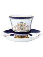 Чашка с блюдцем чайная форма "Банкетная", рисунок "Классика Петербурга 52%" № 5, Императорский фарфоровый завод