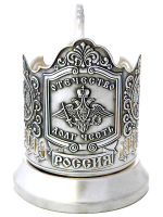 Подстаканник посеребренный "Отечество, Долг, Честь" Кольчугино