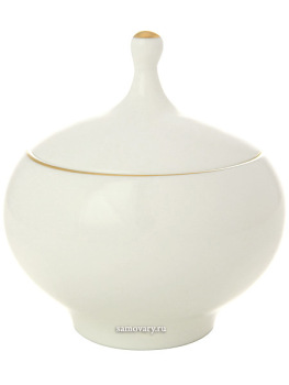 Сахарница форма "Яблочко", рисунок "Золотой кант", Императорский фарфоровый завод