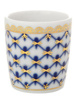 Фарфоровая стопка форма "Славянский", рисунок "Кобальтовая сетка", Императорский фарфоровый завод