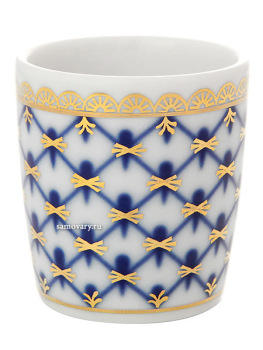 Фарфоровая стопка форма "Славянский", рисунок "Кобальтовая сетка", Императорский фарфоровый завод