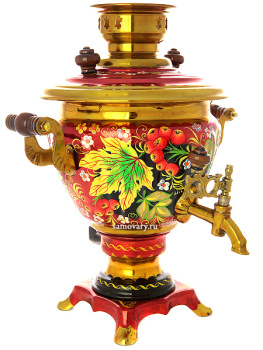 Электрический самовар 2 литра с художественной росписью "Рябиновая фантазия", арт. 150472