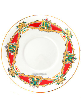 Чашка с блюдцем чайная форма "Билибина 1", рисунок "Сказочные птицы", Императорский фарфоровый завод