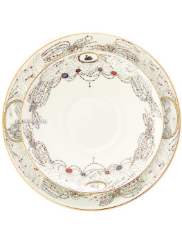 Комплект кофейный форма "Майская", рисунок "Балет Лебединое озеро", Императорский фарфоровый завод