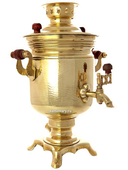 Электрический самовар 3 литра желтый "цилиндр", арт. 120304