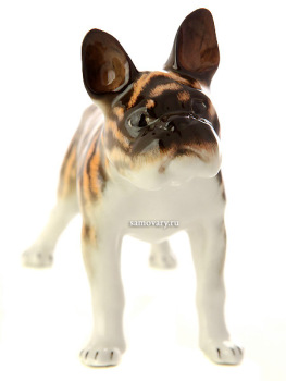 Скульптура "Французский бульдог", Императорский фарфоровый завод