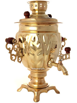 Электрический самовар 3 литра желтый "желудь", арт. 161203