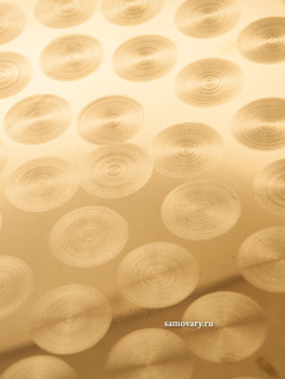 Поднос для самовара круглый желтый из нержавеющей стали, Тула