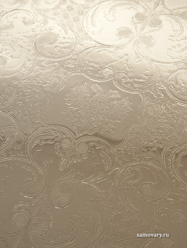 Латунный поднос для самовара прямоугольный никелированный, Кольчугино