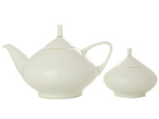 Сервиз чайный форма "Купольная", рисунок "Золотая лента" 6/14, Императорский фарфоровый завод