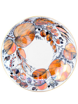 Чашка с блюдцем чайная форма "Тюльпан", рисунок "Мой сад" (отводка), Императорский фарфоровый завод