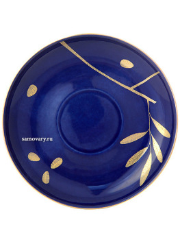 Чашка с блюдцем чайная форма "Подарочная", рисунок "Гранат золотой", Императорский фарфоровый завод