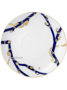 Чашка с блюдцем чайная форма "Подарочная", рисунок "Смоковница", Императорский фарфоровый завод